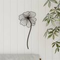 Daphnes Dinnette Rustic Metal Wire Stemmed Flower Sculpture Hanging Accent Art - Brown DA3238863